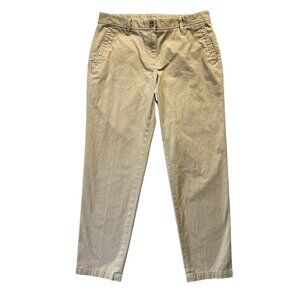 Talbots Pants Women Sz 6 Beige Relaxed Chino Mid Rise Straight Leg‎ Preppy
